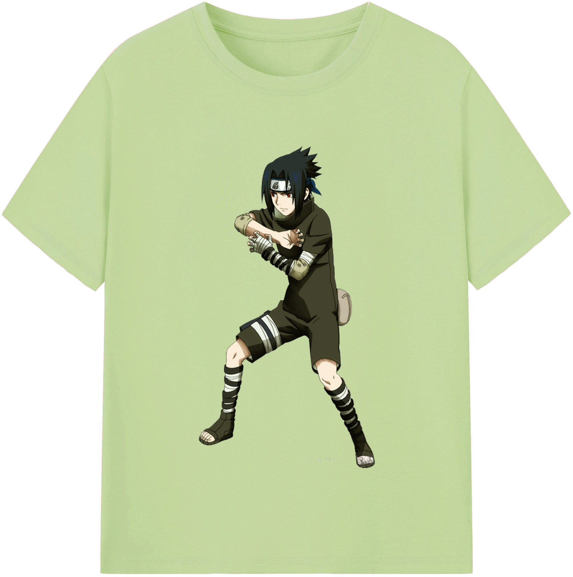（画像用） NARUTO -ナルト- うちは サスケ Uchiha Sasuke 綿100％半袖Tシャツ（フロントプリント）